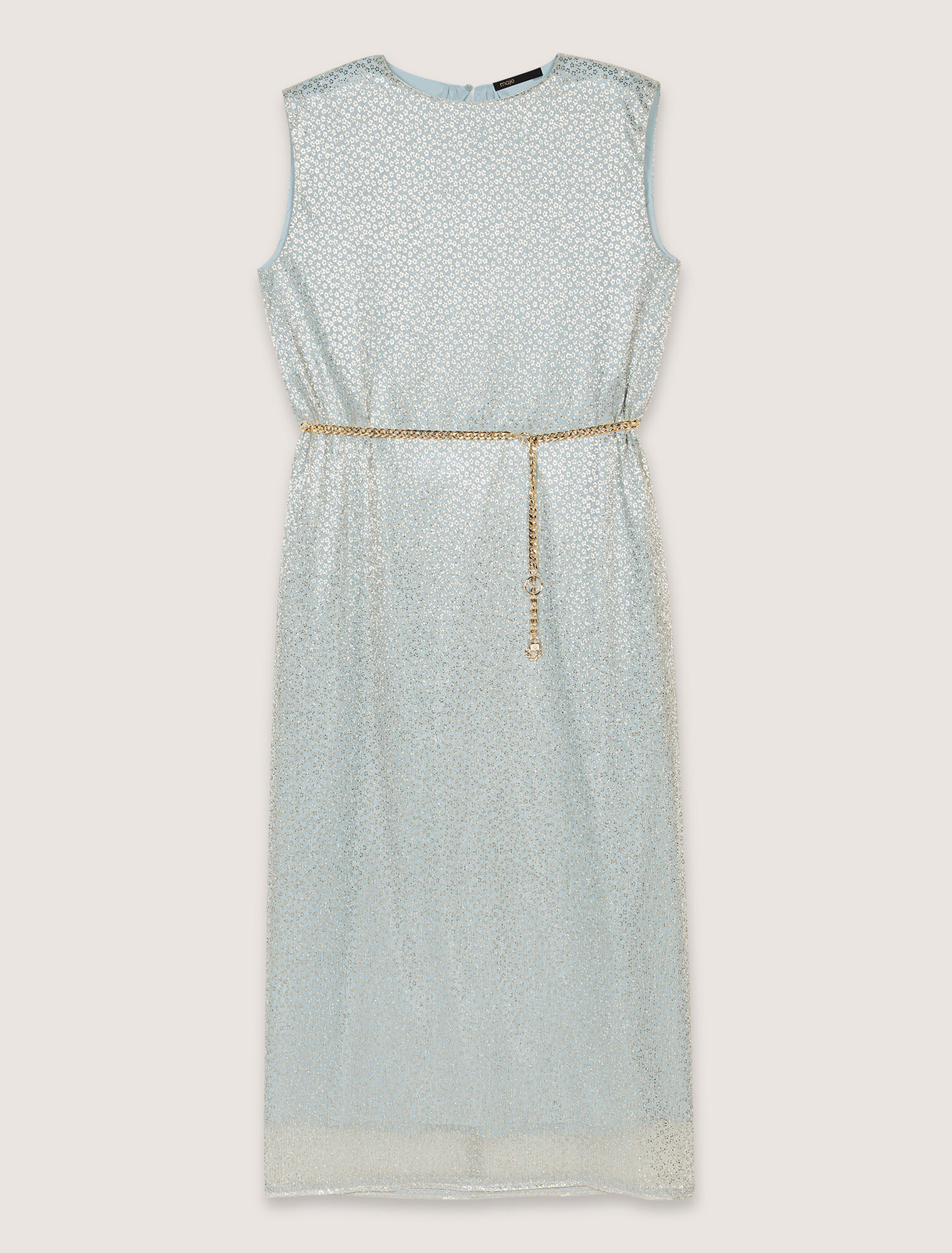 Lurex cape maxi dress