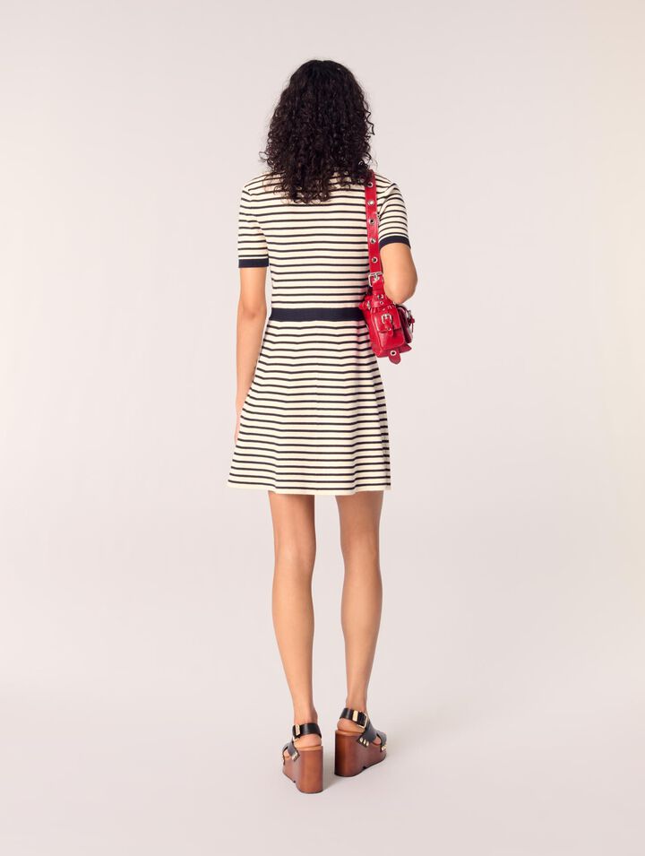 Rib knit short dress