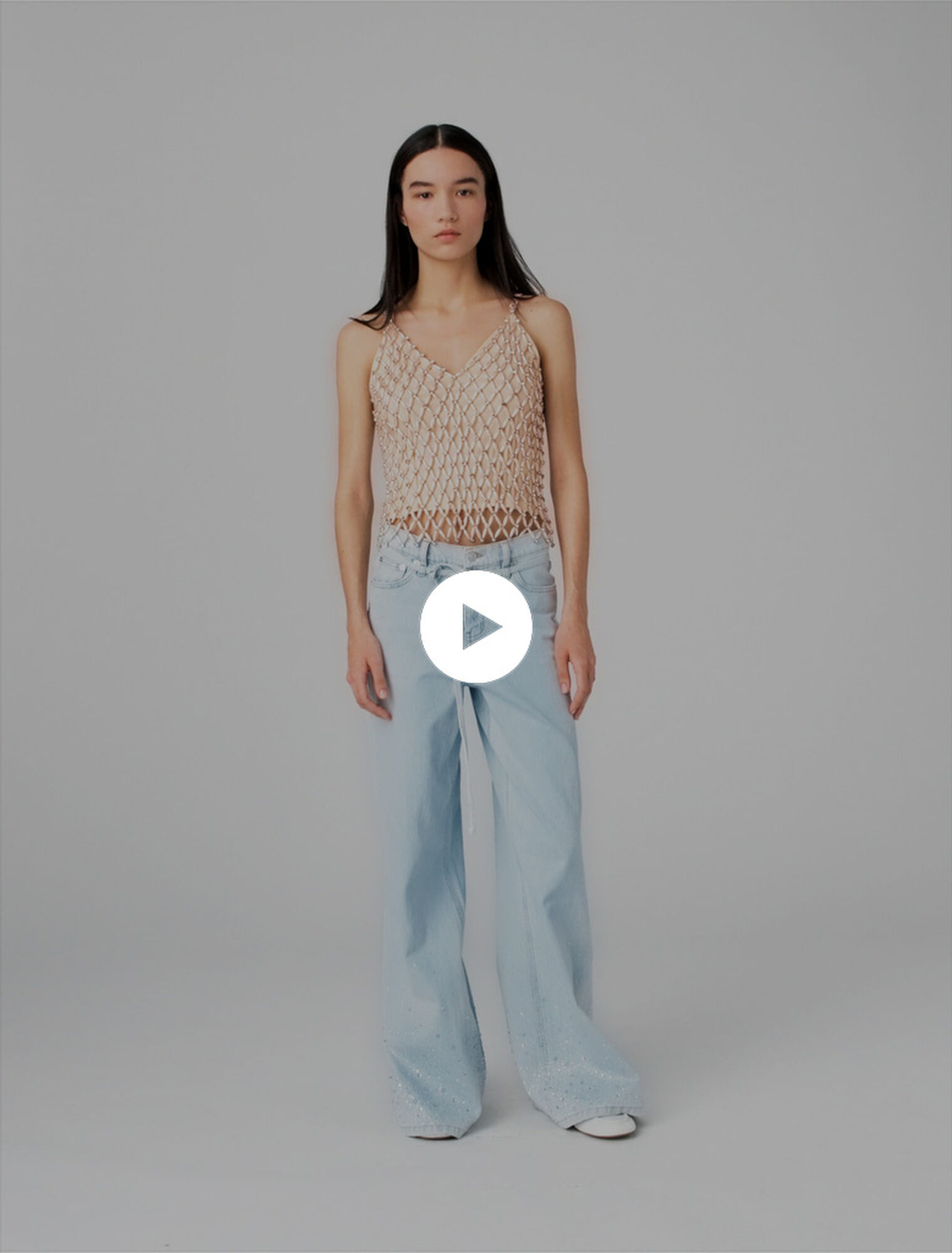 Beaded top with lining