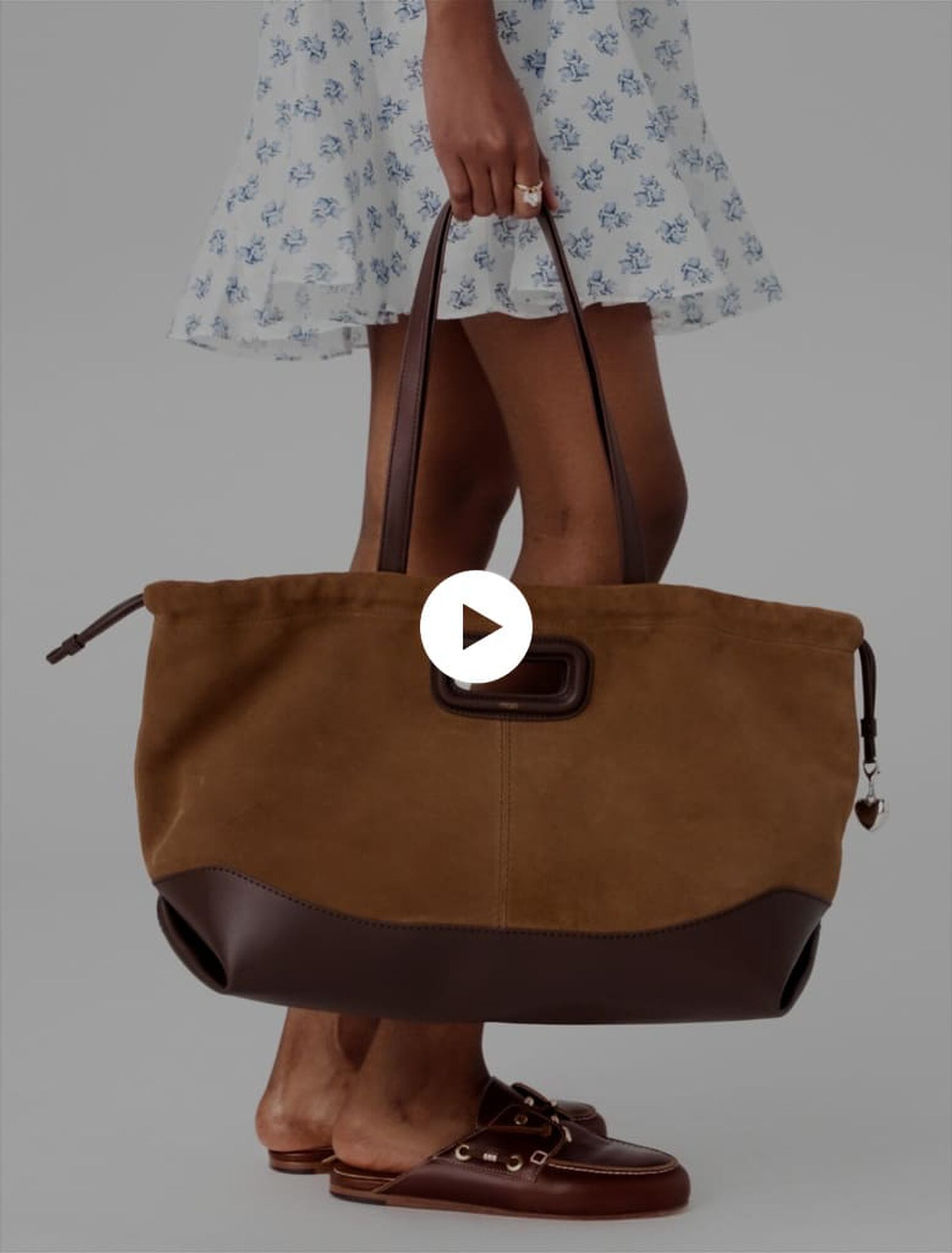 Leather and suede Milpli tote bag