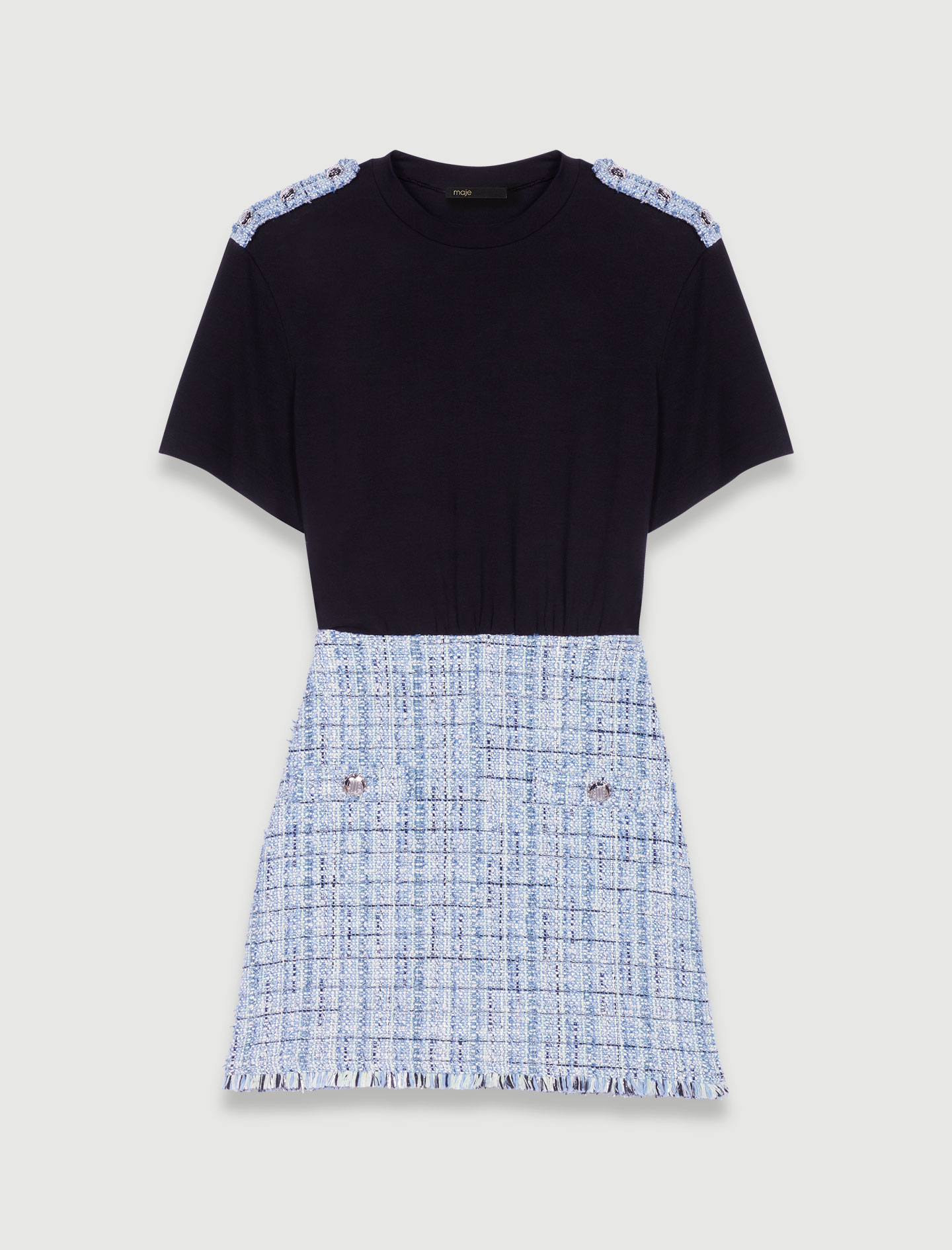 Light blue deals tweed dress