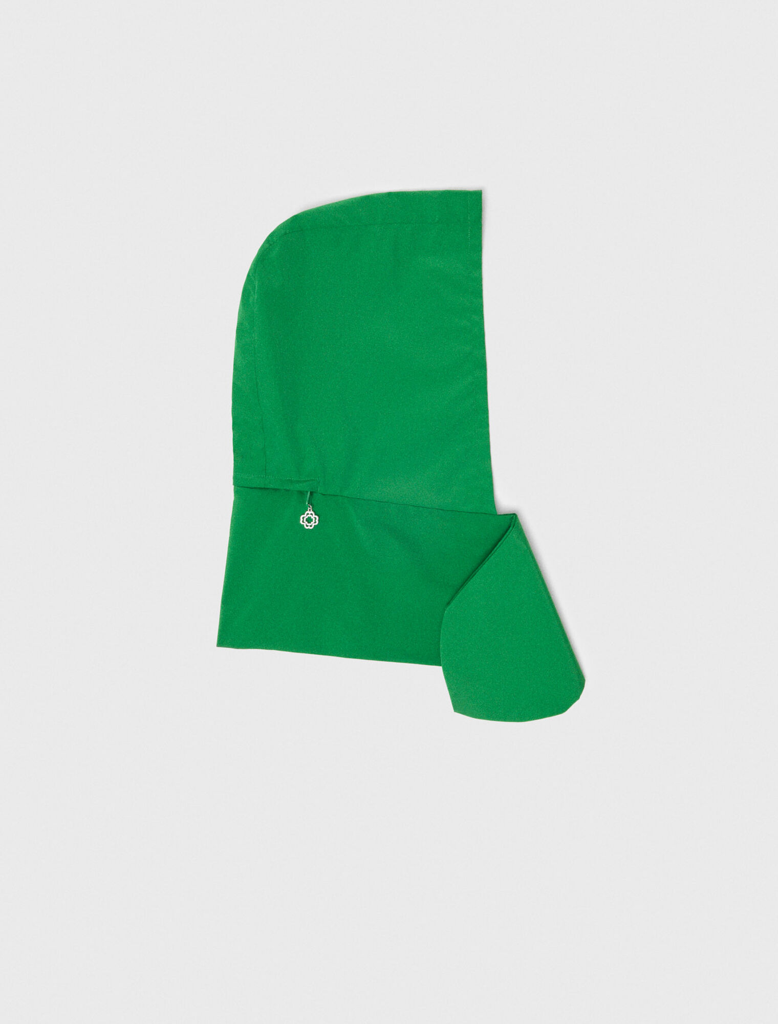 Tie-up Waterproof Hood - Green - Maje