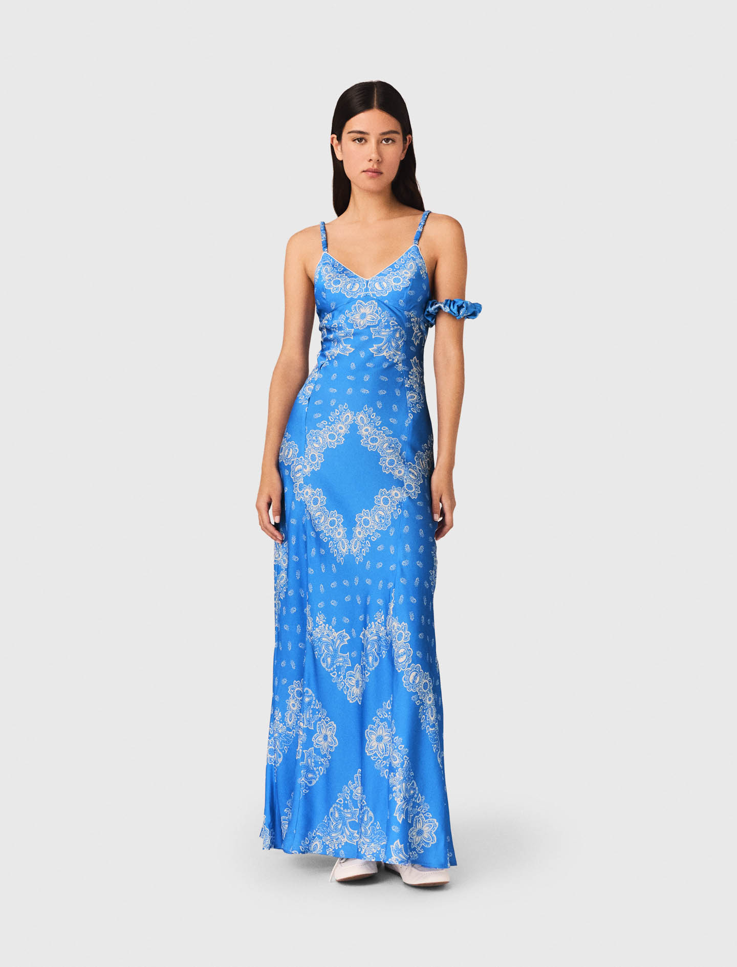 royal blue dress for prom Lace-Up Long with Embroidery 902 Size:S / 8 Kimchi Blue Frankie Lace