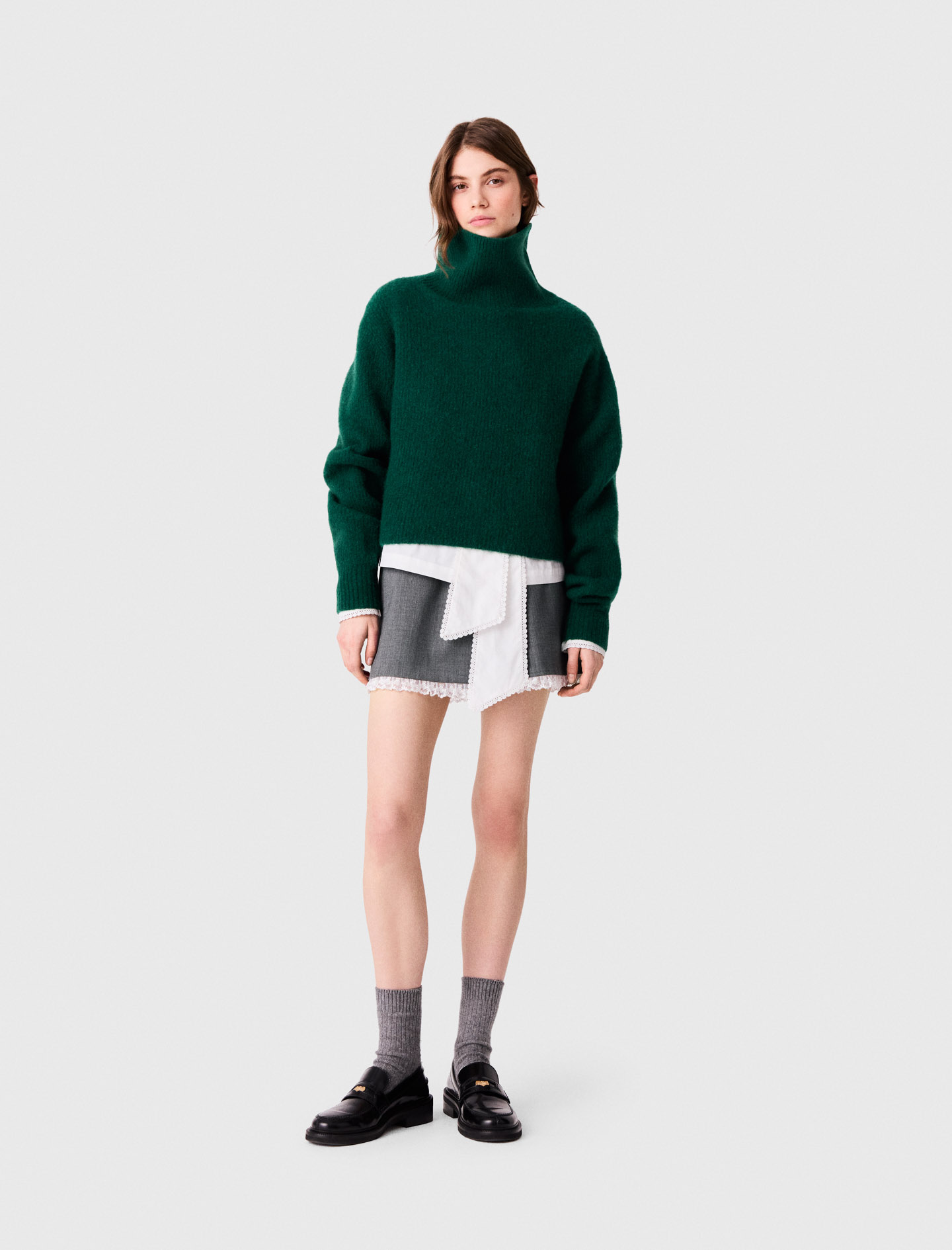 Yak Jumper - Bottle Green - Size 12 - Maje