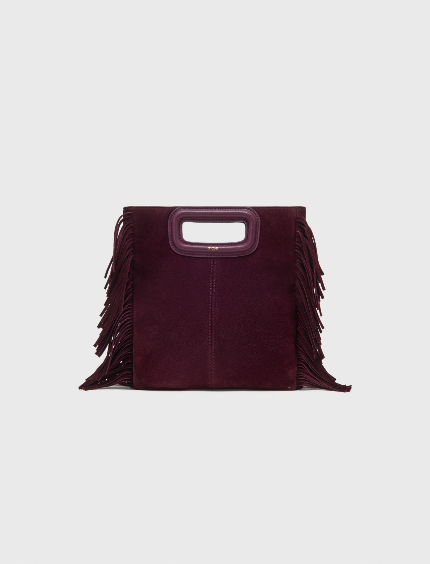 Suede M Bag - Eggplant - Maje