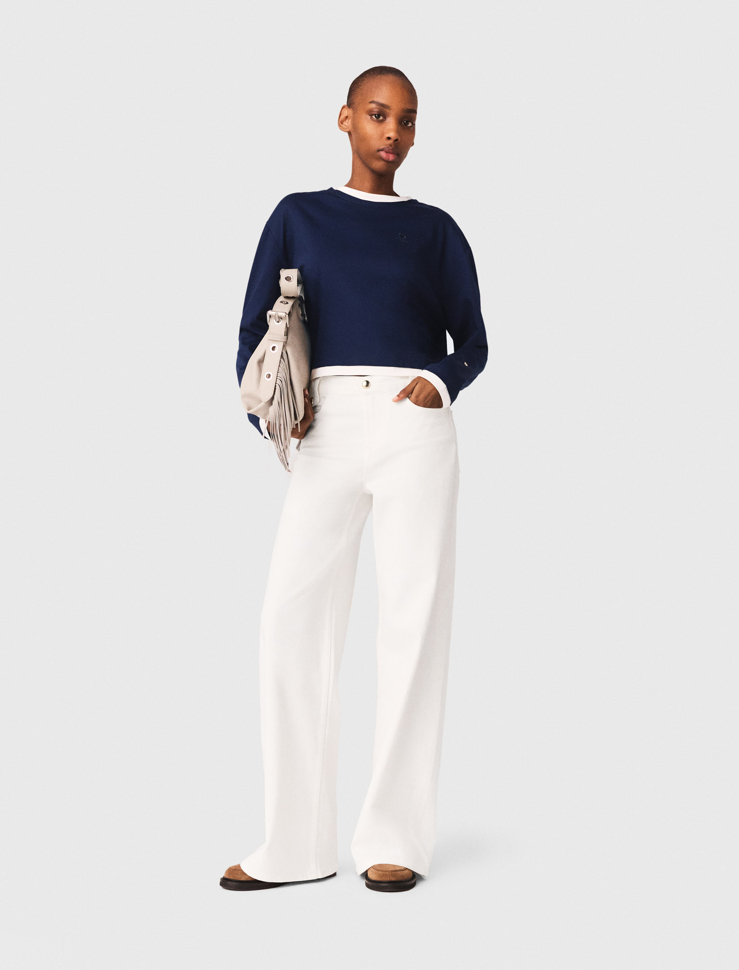 Flared Jeans - White - Size 14 - Maje