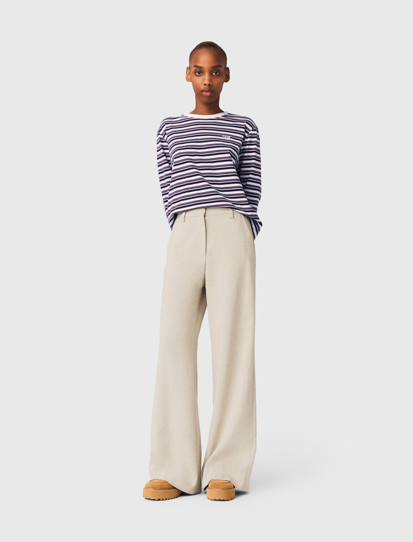 Suit Trousers - Beige - Size 12 - Maje