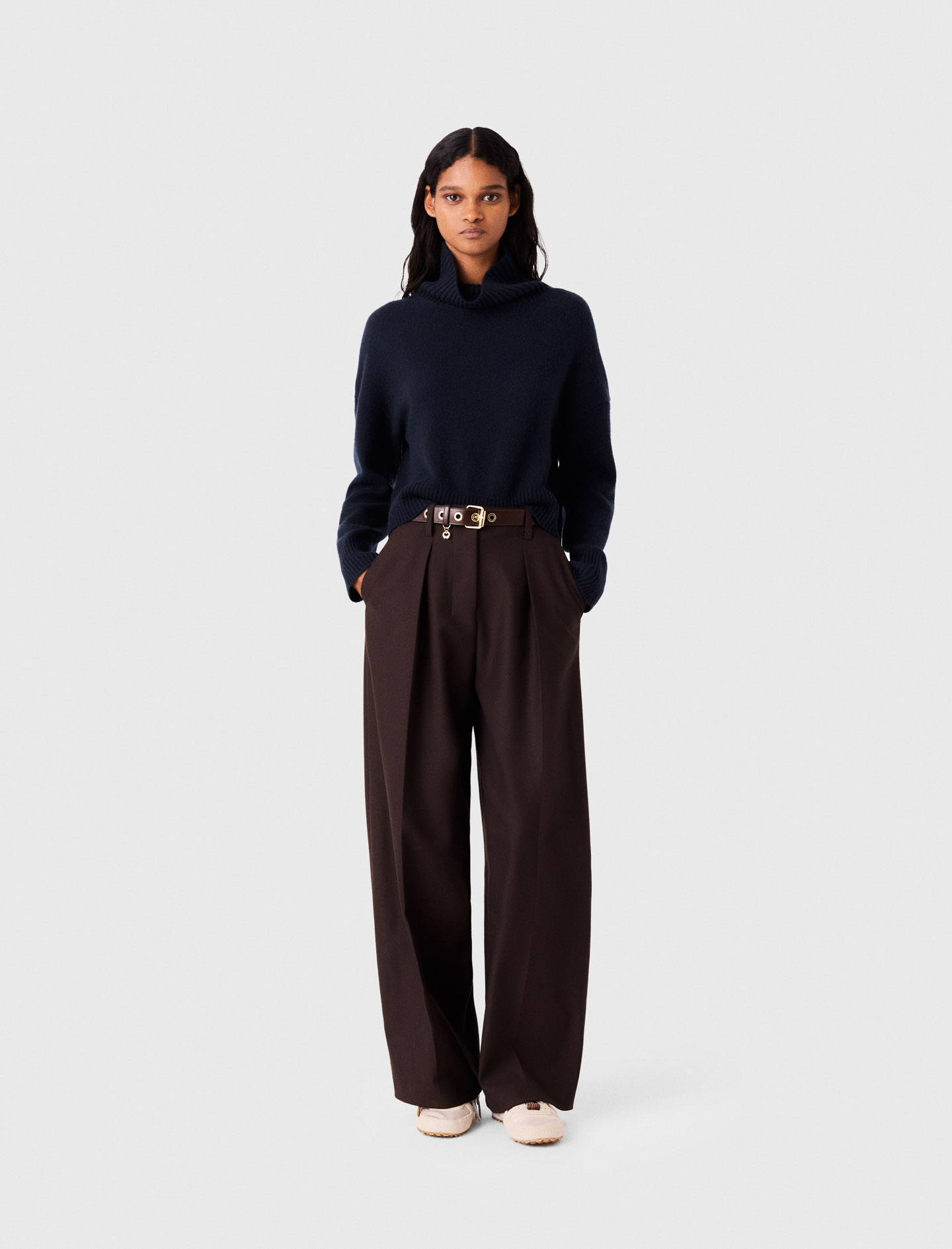 Balloon Suit Trousers - Brown - Size 12 - Maje