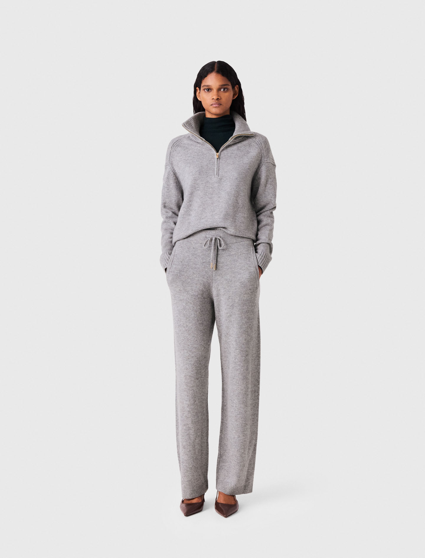 Knit Trousers - Grey - Size 12 - Maje
