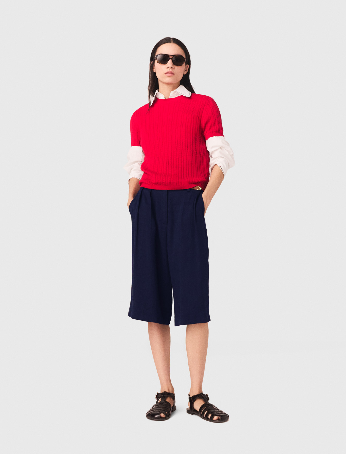 Round-neck Jumper - Red - Size 8 - Maje