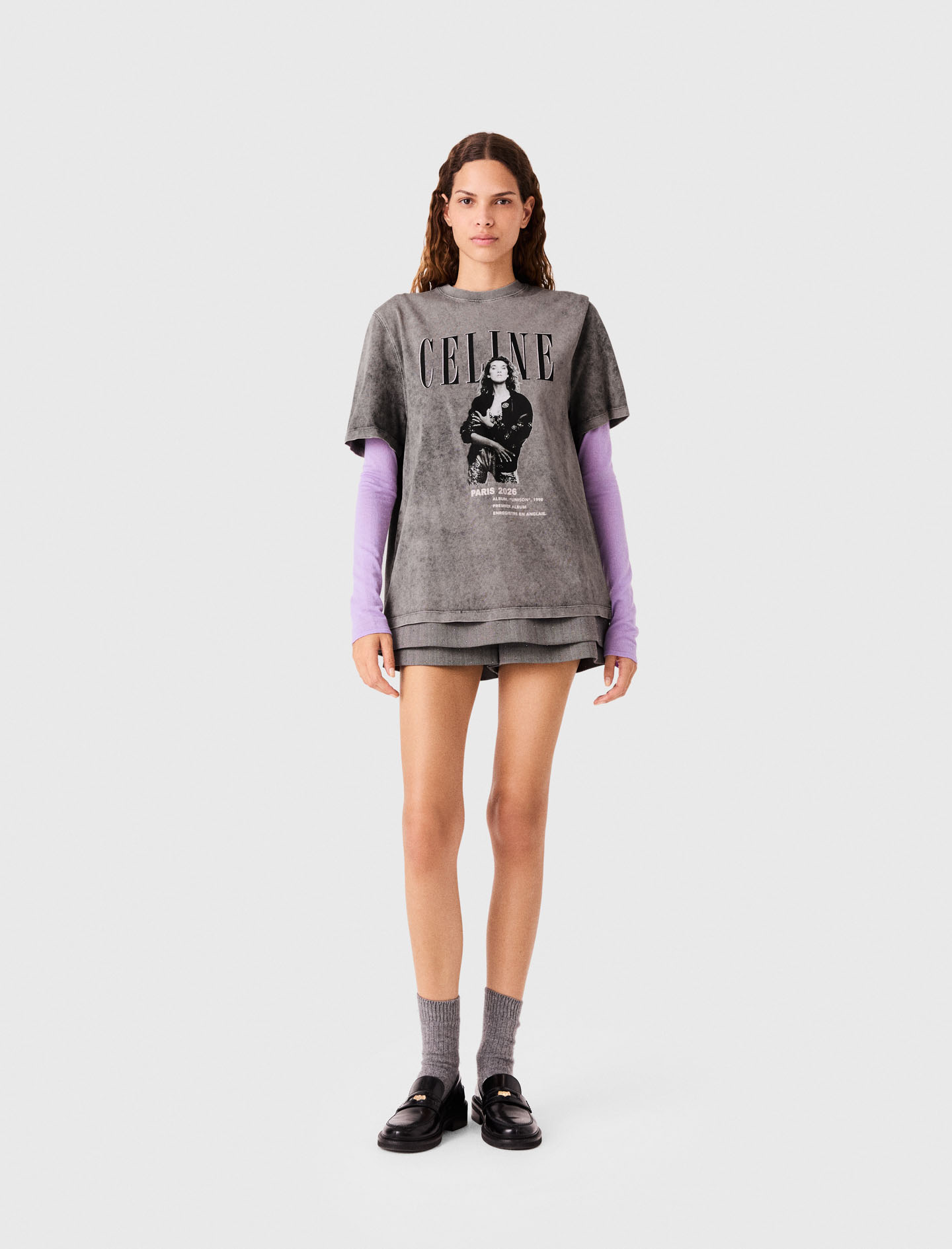 Maje X Céline Dion T-Shirt - Grey - Size 12 - Maje